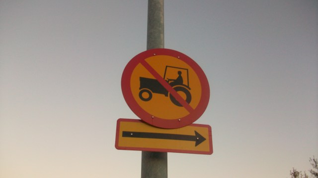 Tractor-free zone this way