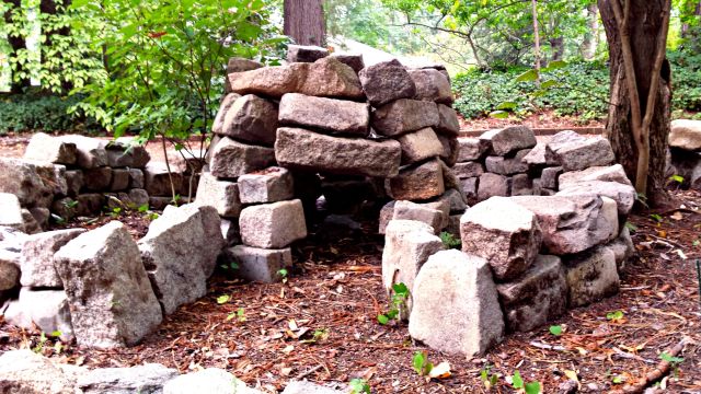 So many beautiful rocks – all dug up from his yard – arranged to transport you to a time of prehistoric magic and mystery
