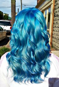 My Queen Elsa hair, apparently.