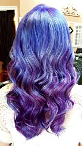 I went purple for the most recent color touch-up