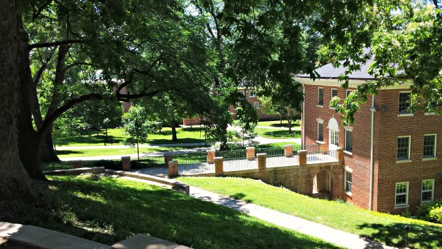 The scenic Hollins campus